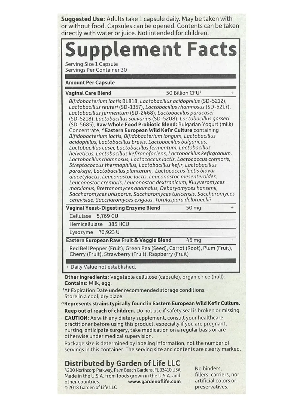 RAW Пробиотик женский 30 капсул