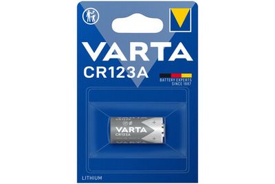 Батарейка Varta Lithium Cylindrical CR123A/CR17345 , 1430 mAh , ( 1 ) шт. в блистере, 06205301401