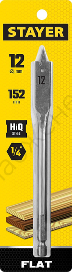 STAYER FLAT 10 x 152мм, сверло по дереву перовое
