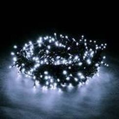 Светодиодная нить 5 м., 50 холодных белых LED ламп, зеленый провод, Vegas (55060)