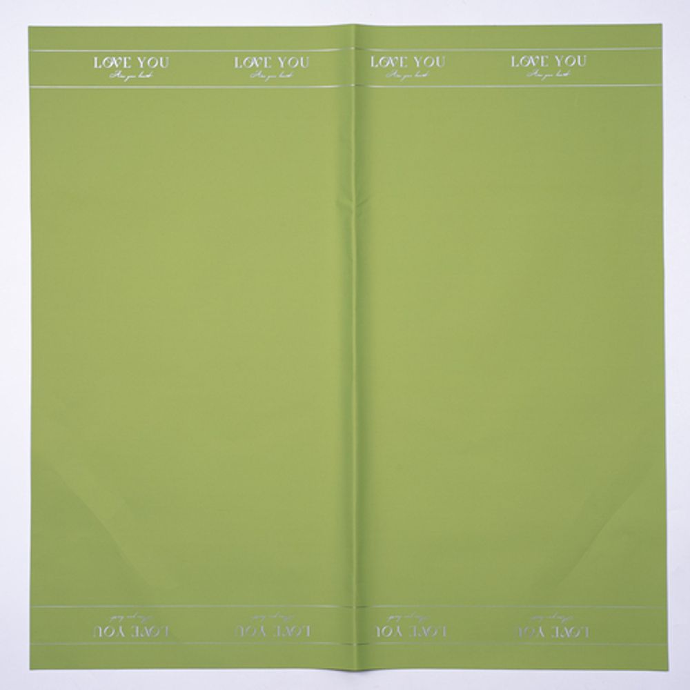 ЛИСТ матовый &quot;Любовь&quot; 57*57см/10шт ЗЕЛЕНОЕ ЯБЛОКО
