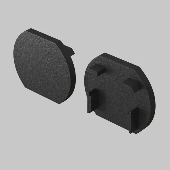 Заглушка для круглого шинопровода, 2 шт. Basity, черный Technical tra172ec-r-11b