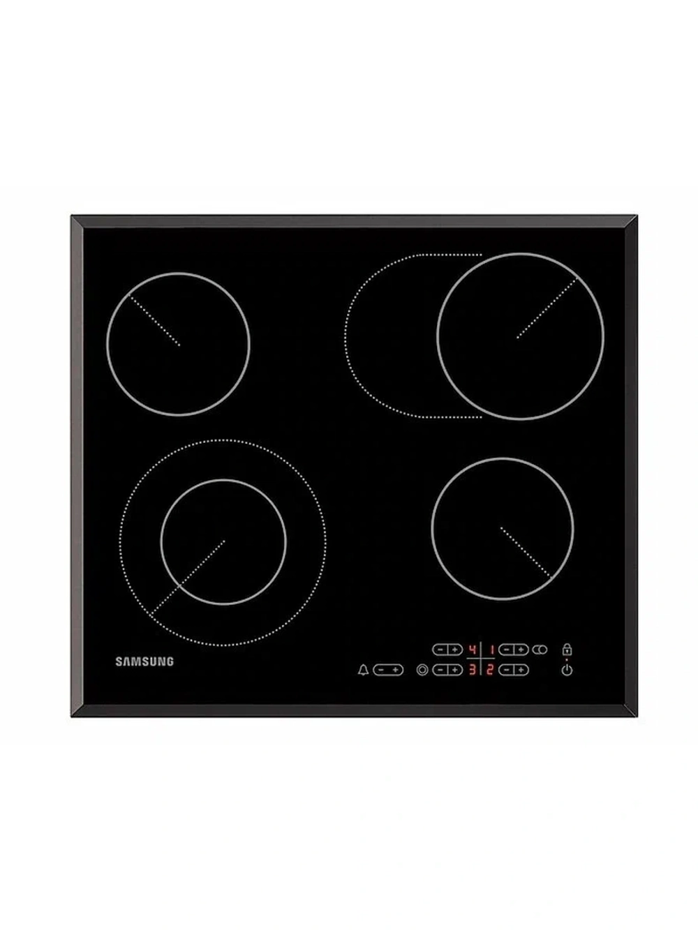 Варочная поверхность Samsung NZ64T3516KQ, 4 зоны, Touch Control, стеклокерамика