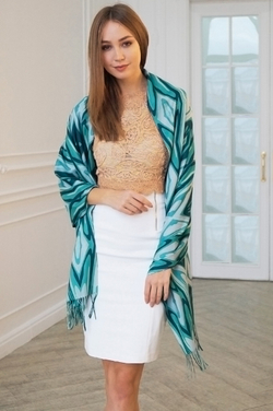 LIGVIANNI Палантин Kerchief Emerald