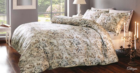 Постельное белье  ARTEGNA коричневый  TIVOLYO HOME Турция
