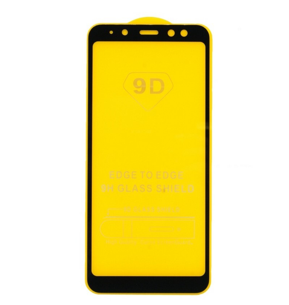 Защитное стекло Samsung A5 2018/A8 2018 (черный) 9D тех.упаковка