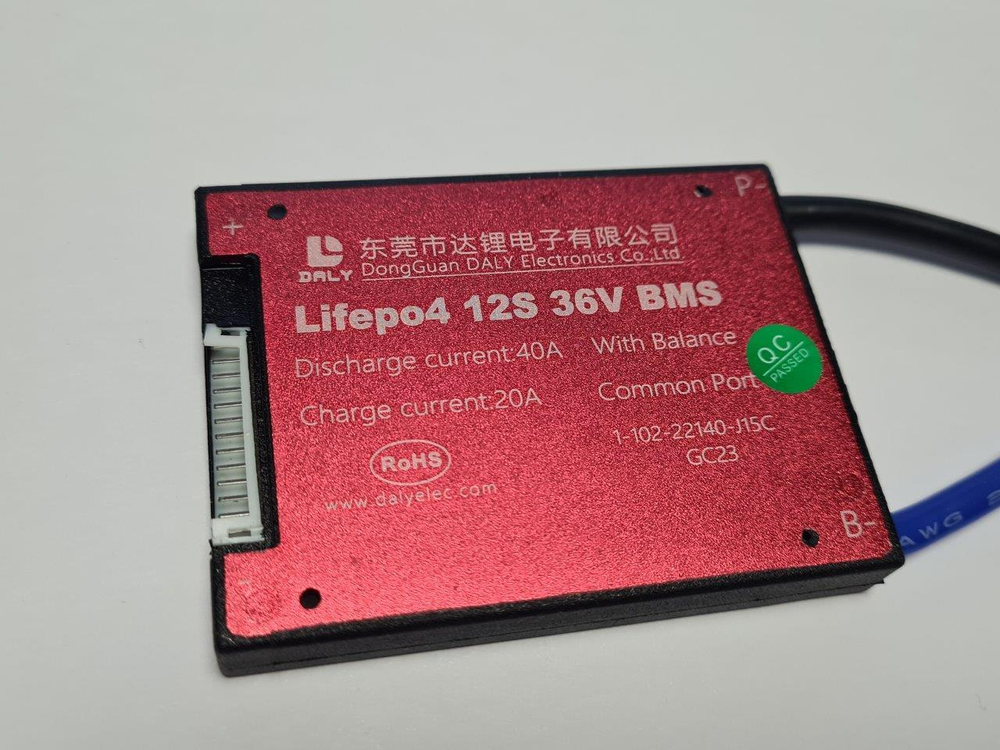 Плата контроля BMS LiFePO4 12S 36V 40A