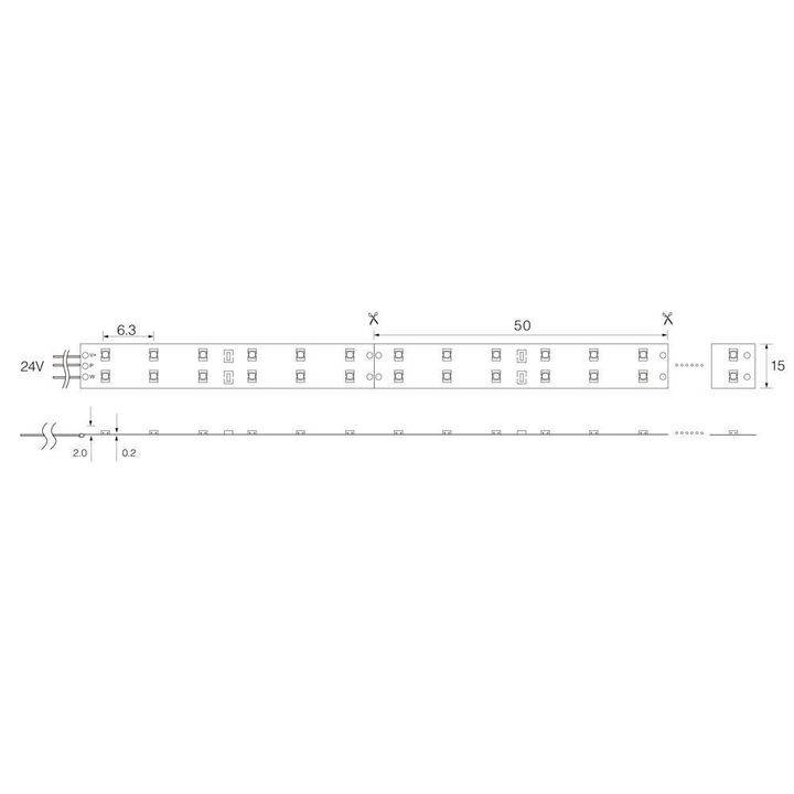 Светодиодная влагозащищенная лента Feron 19,2W/m 240LED/m 2835SMD теплый белый 5M LS615 27734