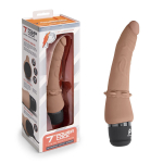Кофейный анальный вибратор 7 Slim Anal Realistic Vibrator - 20 см. (Цвет: кофейный)