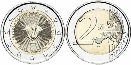 Греция 2 евро, 2018 70 лет cоюзу Додеканеса с Грецией UNC