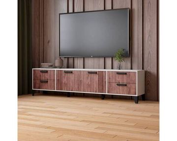 Тумба-ТВ ПАРУС-12 белый / дуб палермо бруно