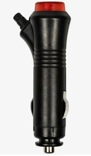 Штекер в прикуриватель длинный №4 с Кнопкой I=3A  REXANT 160205