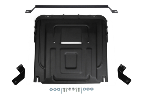 Защита картера и КПП Rival для Haval Jolion (комплектация Comfort) АКПП, МКПП, FWD 2021-н.в., сталь 1.5 мм, с крепежом, штампованная, 111.9423.1