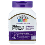 21st Century, Ultimate Probiotic, 50 млрд КОЕ, 30 вегетарианских капсул