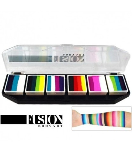 Аквагрим Fusion палетка радужный взрыв 6*10