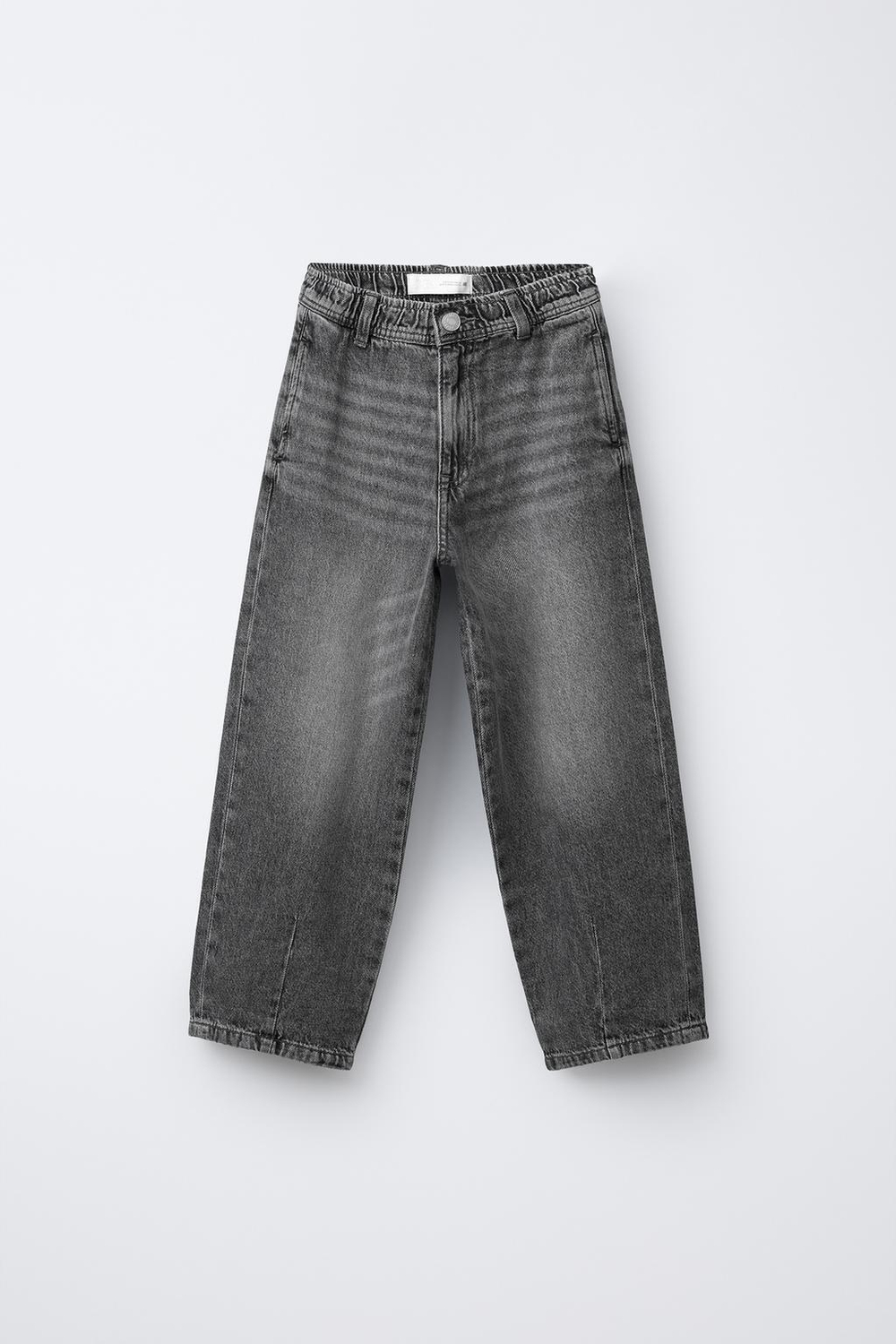 ZARA ДЖИНСЫ BALLOON-FIT, СЕРЫЙ