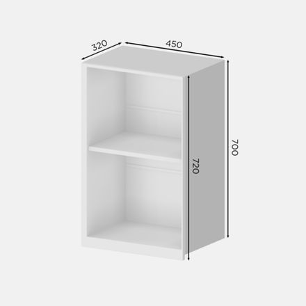 Кухня Модуль В 450 верхний Графит / Кашемир