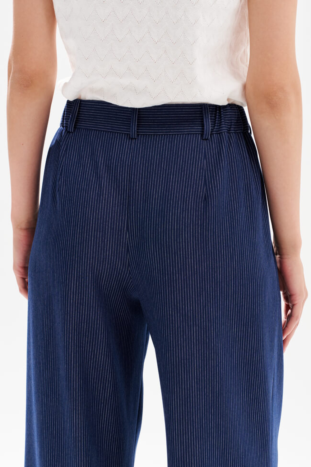 31259 Брюки женские (синий в полоску)