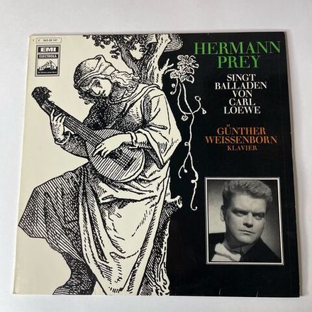 Винтажная виниловая пластинка LP Герман Оскар Карл Бруно Прей Hermann Prey, Carl Loewe, Gunther Weissenbor, Hermann Prey Singt Balladen Von Carl Loewe (Германия 1966)