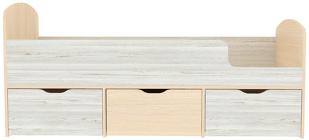 Кровать КарИВи Малыш Мини  Дуб Молочный Винтерберг