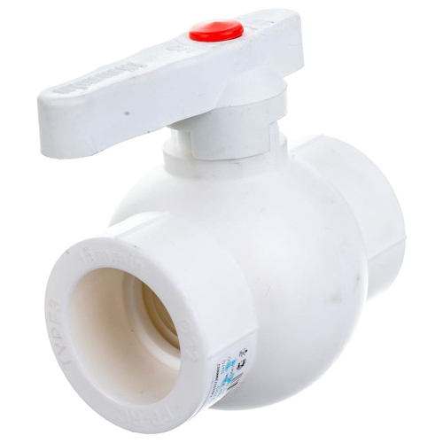 Кран Lammin шаровый PPR 50 10/2, белый