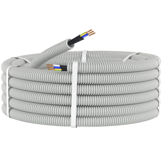 Кабель силовой ВВГпнг(А)-LS,3х2,5мм² ГОСТ в ПВХ гофре, 20мм, 100 м