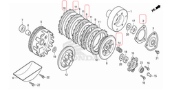 Clutch set MSX, Monkey125 (Z125). Honda MSX125/GROM/Monkey. OEM 2017-2018-2019-2020-2021