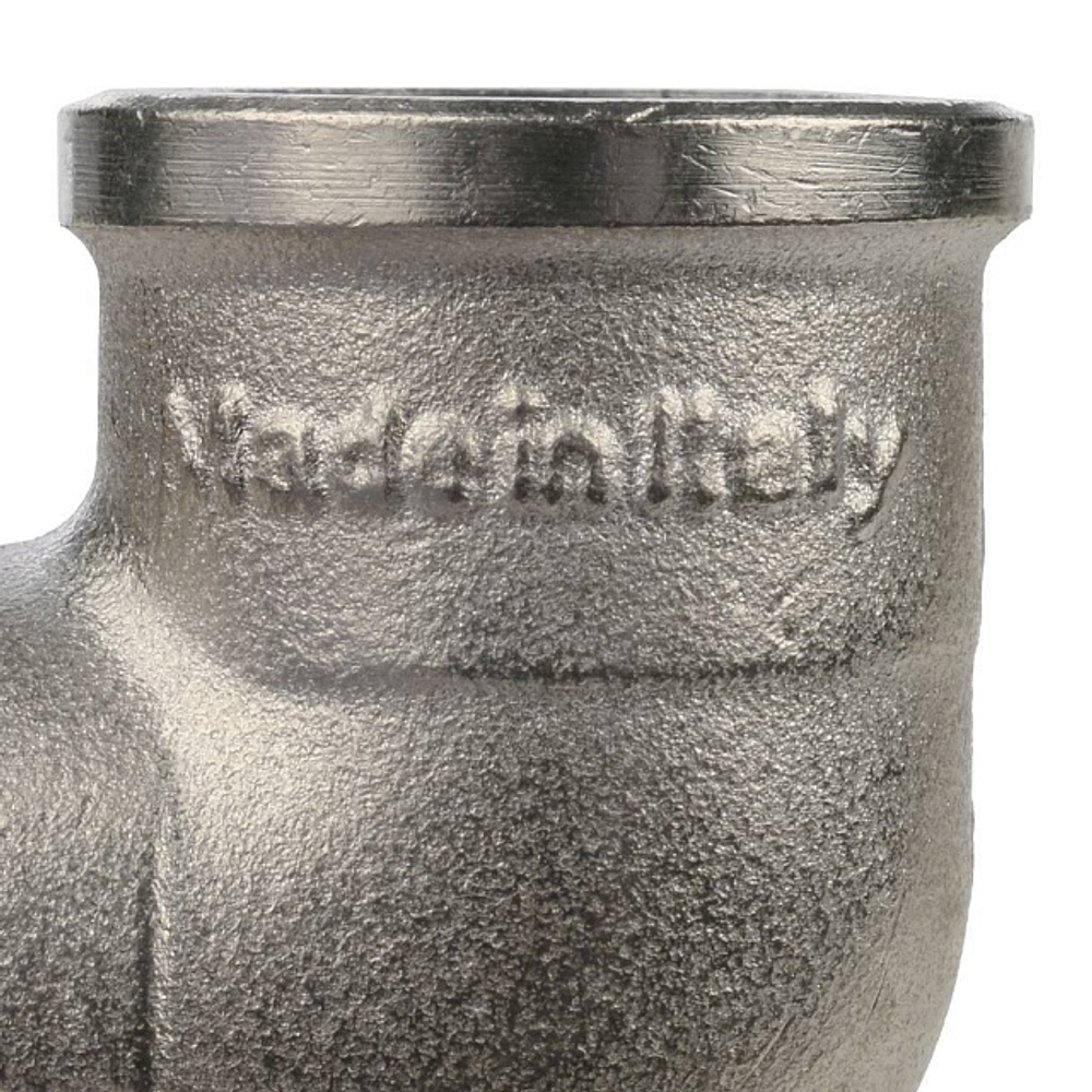 Отвод 90° с внутренней резьбой STOUT SFT 0014 - 1/2" (для стальных труб, латунь никелированная)