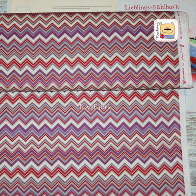 Ткань для пэчворка 20798 (фиолетовый шеврон) 45х55см