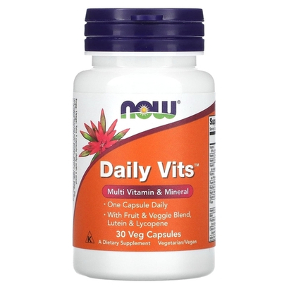 Now Foods Daily Vits 30 Veg Capsules , Дейли Витс, Мультивитамины