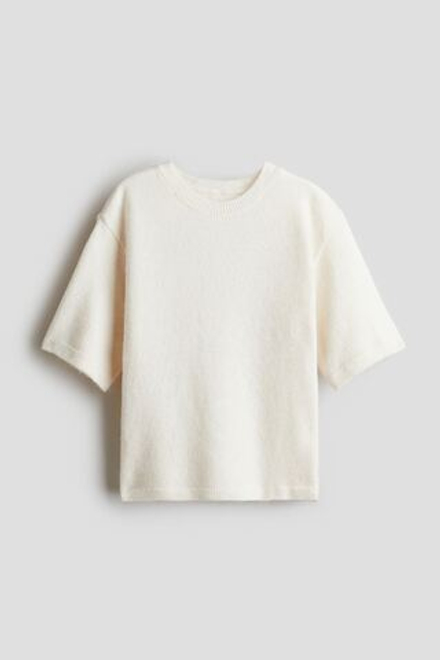 H&M Трикотажная футболка, белый