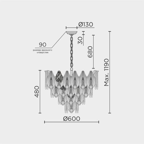 Подвесная люстра MODELUX ML.6228.600 GD
