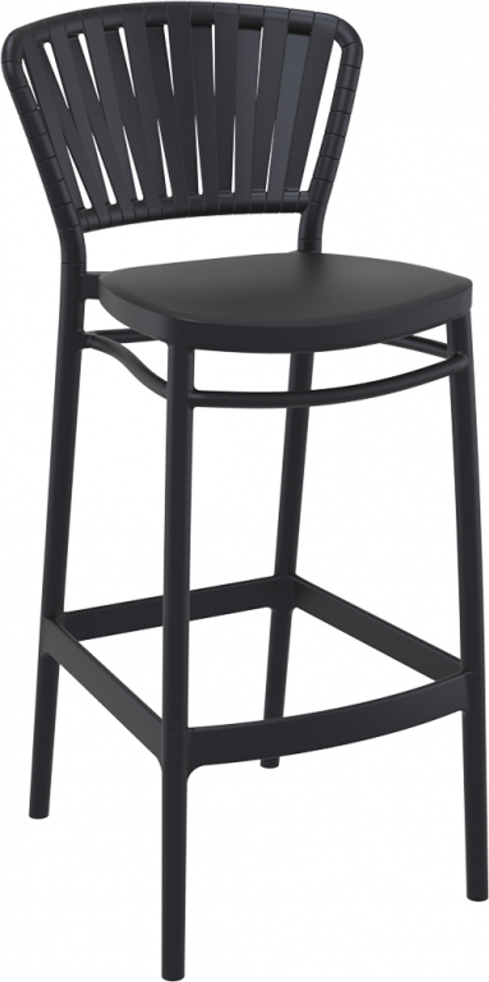 Стул пластиковый барный Siesta Contract Portofino, черный