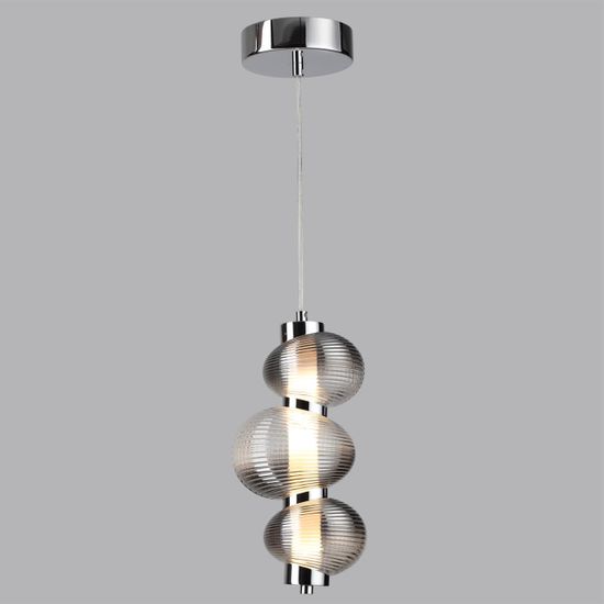 5096/12L L-VISION ODL25 361 хром/дымчатый градиент/металл/стекло Подвес LED 12W 4000K 1492Лм BRUCO