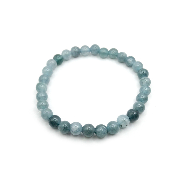 Браслет Кварц серо-голубой шар 6 мм