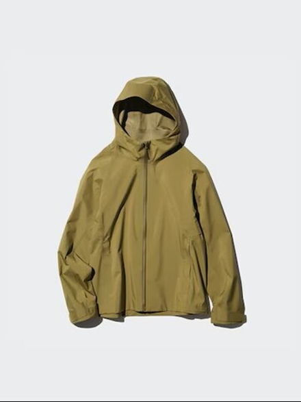 UNIQLO Короткая парка с капюшоном, хаки
