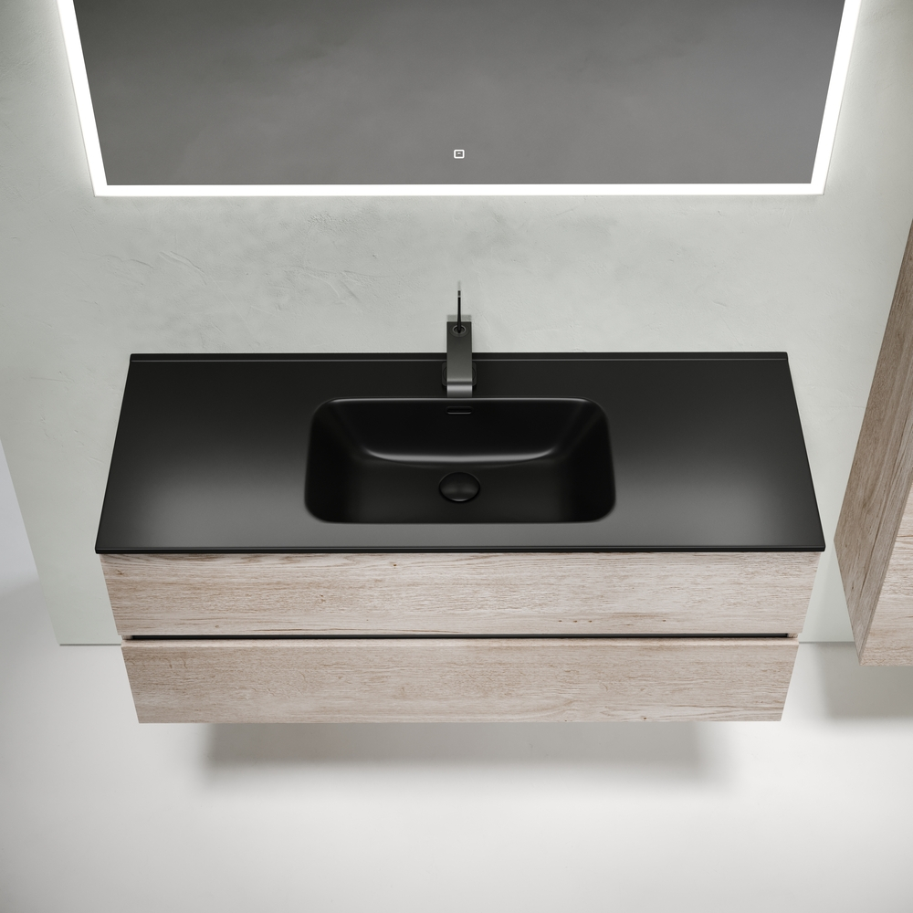 Тумба подвесная под раковину Sancos Urban, дуб галифакс натуральный 1190х450х550