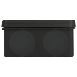 Распаячная коробка ЭРА KOR-100-100-50-9g-2MP-B двухкомпонентная HF стойкая к УФ 100х100х50мм черная прямой монтаж IP67