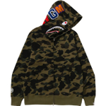 A Bathing Ape 1st Camo Multi Logo Shark Full Zip Худи зеленый