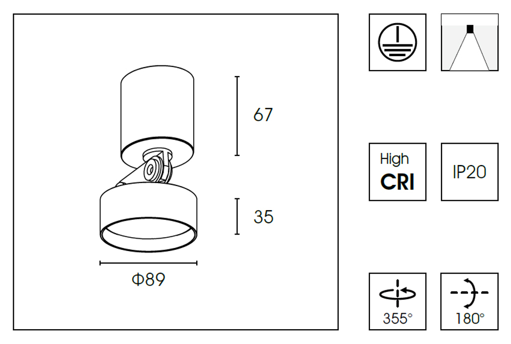 Спот WB8512DR d.8.9