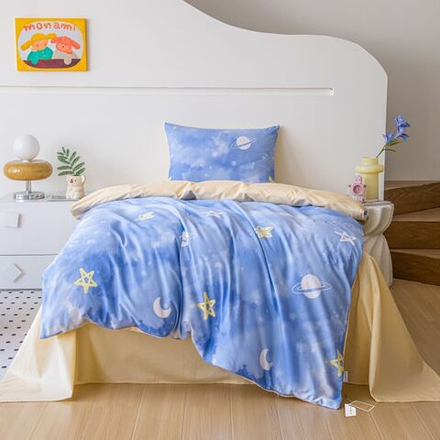 Комплект постельного белья на резинке Сатин Люкс KIDS 100% хлопок CDKR081 1.5-спальный наволочки 50x70