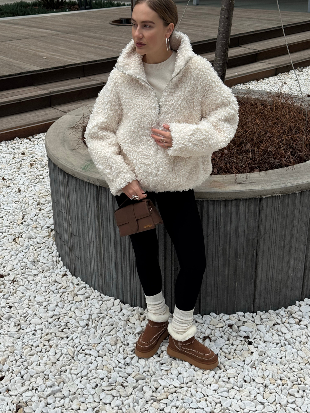 Шуба White sheep молочный