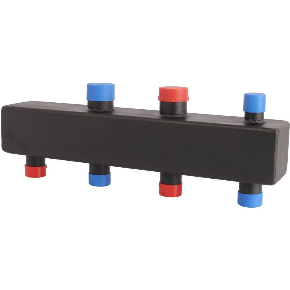 ROMMER Стальной распределительный коллектор на 2 отопительных контура 1 1/4"x1"