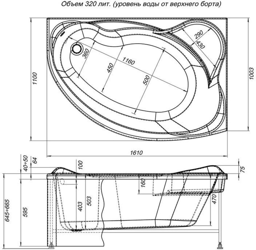 Фронтальный экран Aquanet Jamaica 160 R