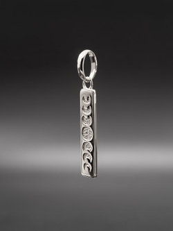 Кулон прямой с Фазами луны из серебра