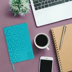 Ежедневник датированный 2022 А5 138x213 мм BRAUBERG "Glance", под кожу, бирюзовый, 112814