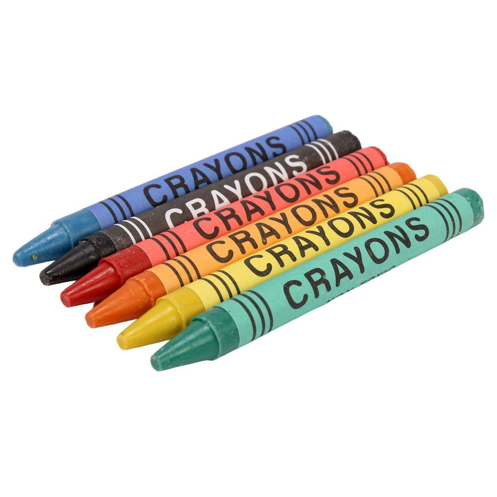 Мелки восковые, 6 цветов, круглые, картонная коробка с подвесом, С-30709