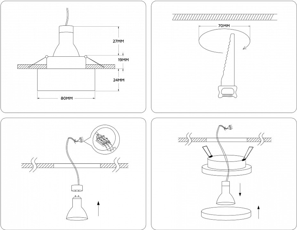 Встраиваемый светильник Ambrella Light TN TN3305