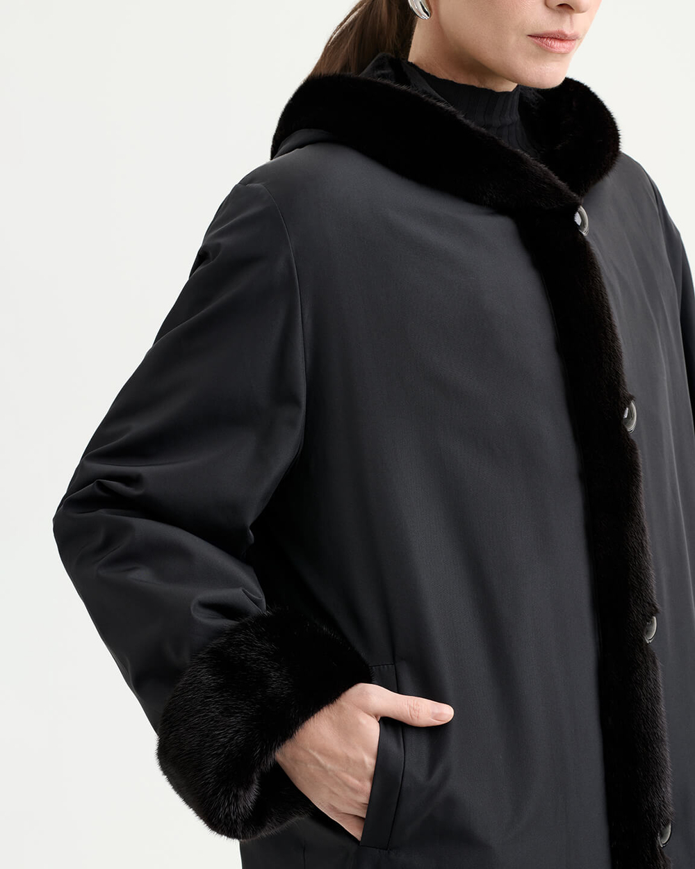 Шуба из меха норки