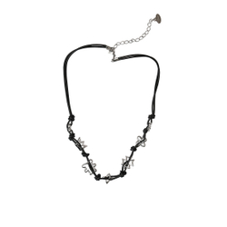 Чокер "Кларкия" в родиевом покрытии из коллекции "Gammi" от Jenavi с замком карабин